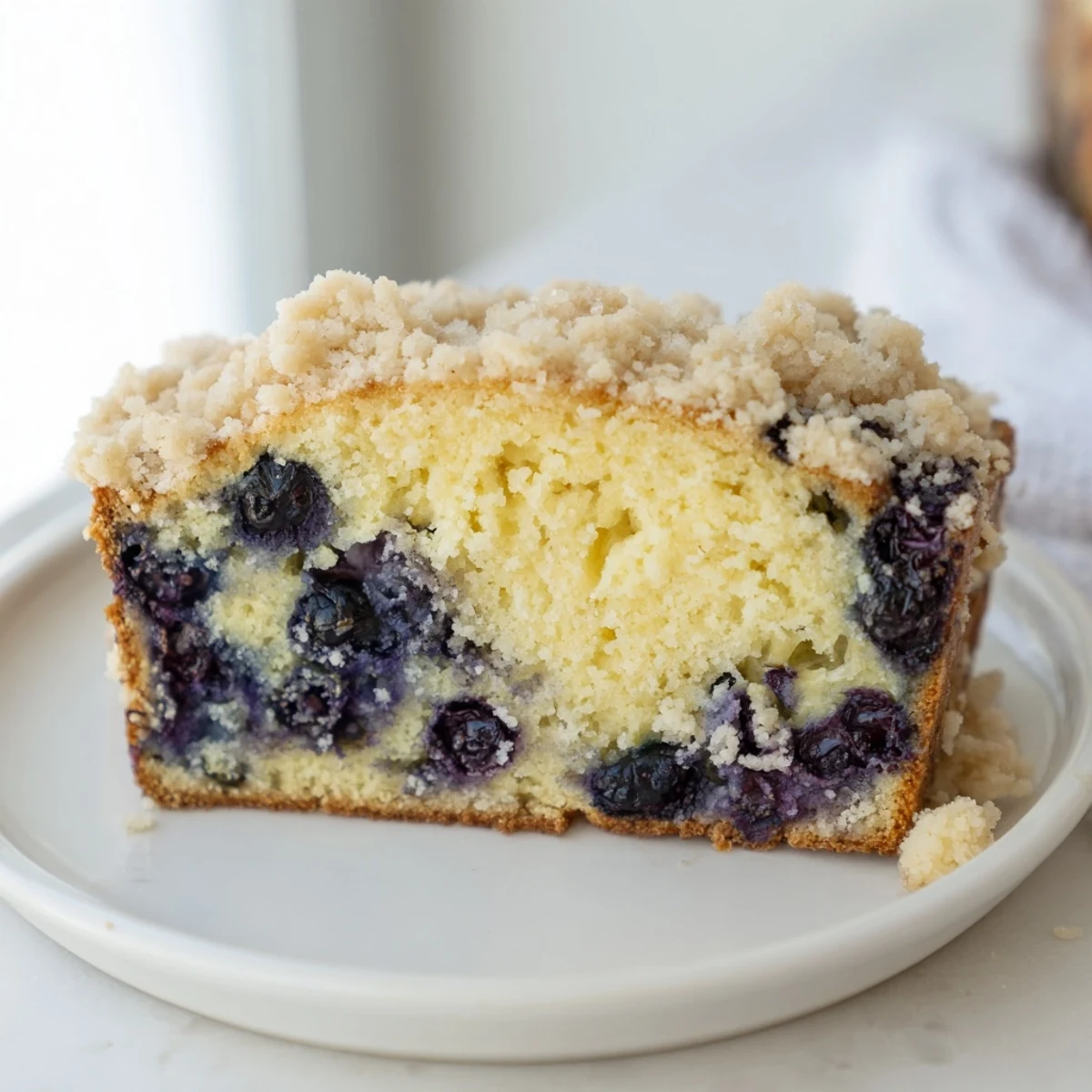 Fresh blueberries burst through the tender crumb of this delicious Lemon Blueberry Bread with a golden topping.