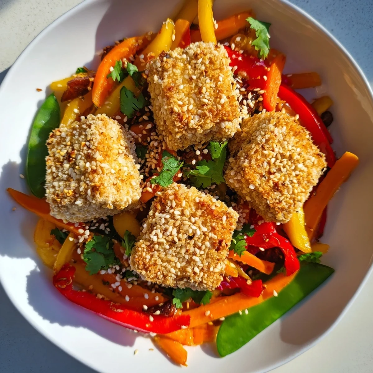Crispy Coconut Tofu Stir-Fry