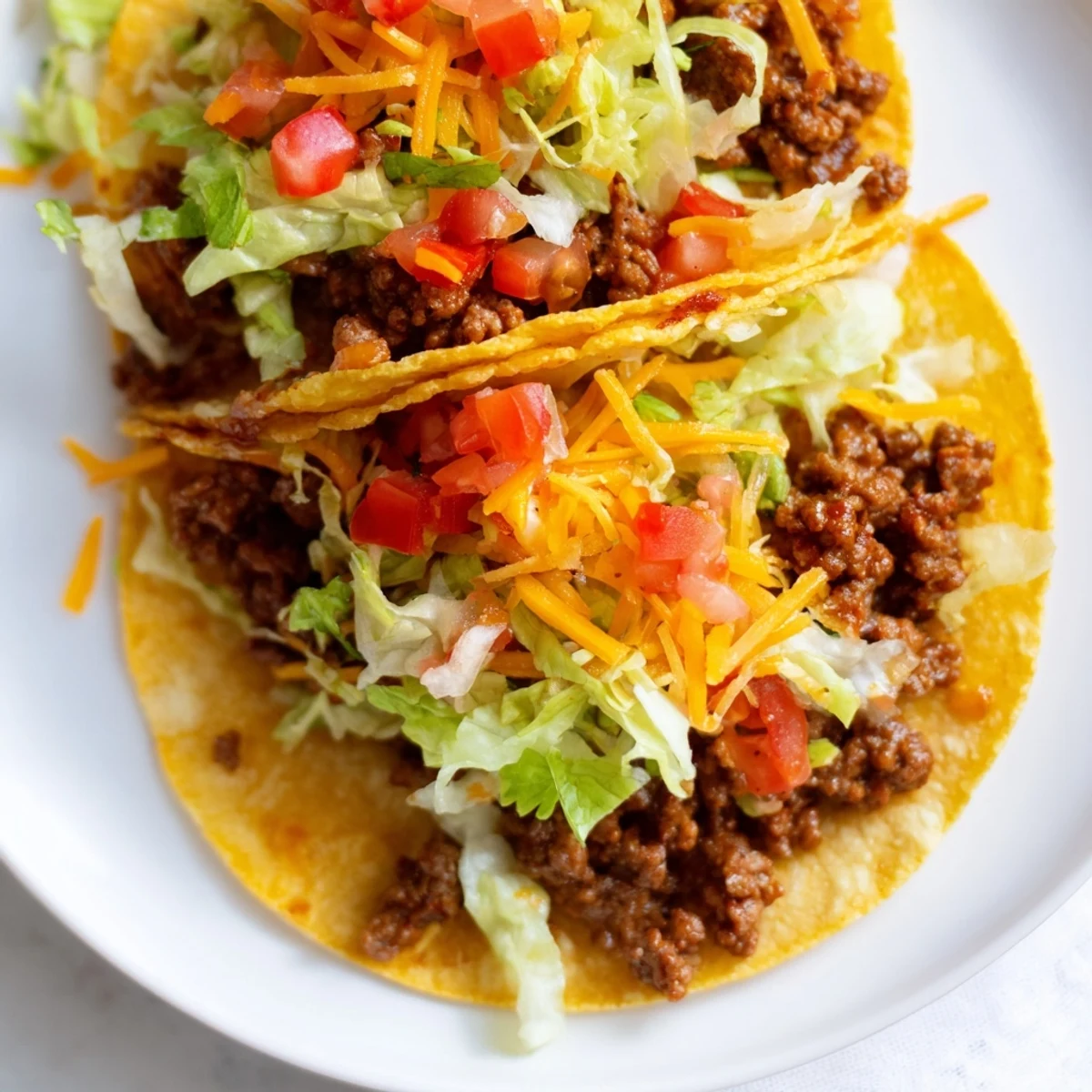 A platter of bite-sized Big Game Mini Tacos filled with seasoned beef and fresh toppings, paired with a bowl of chunky guacamole.