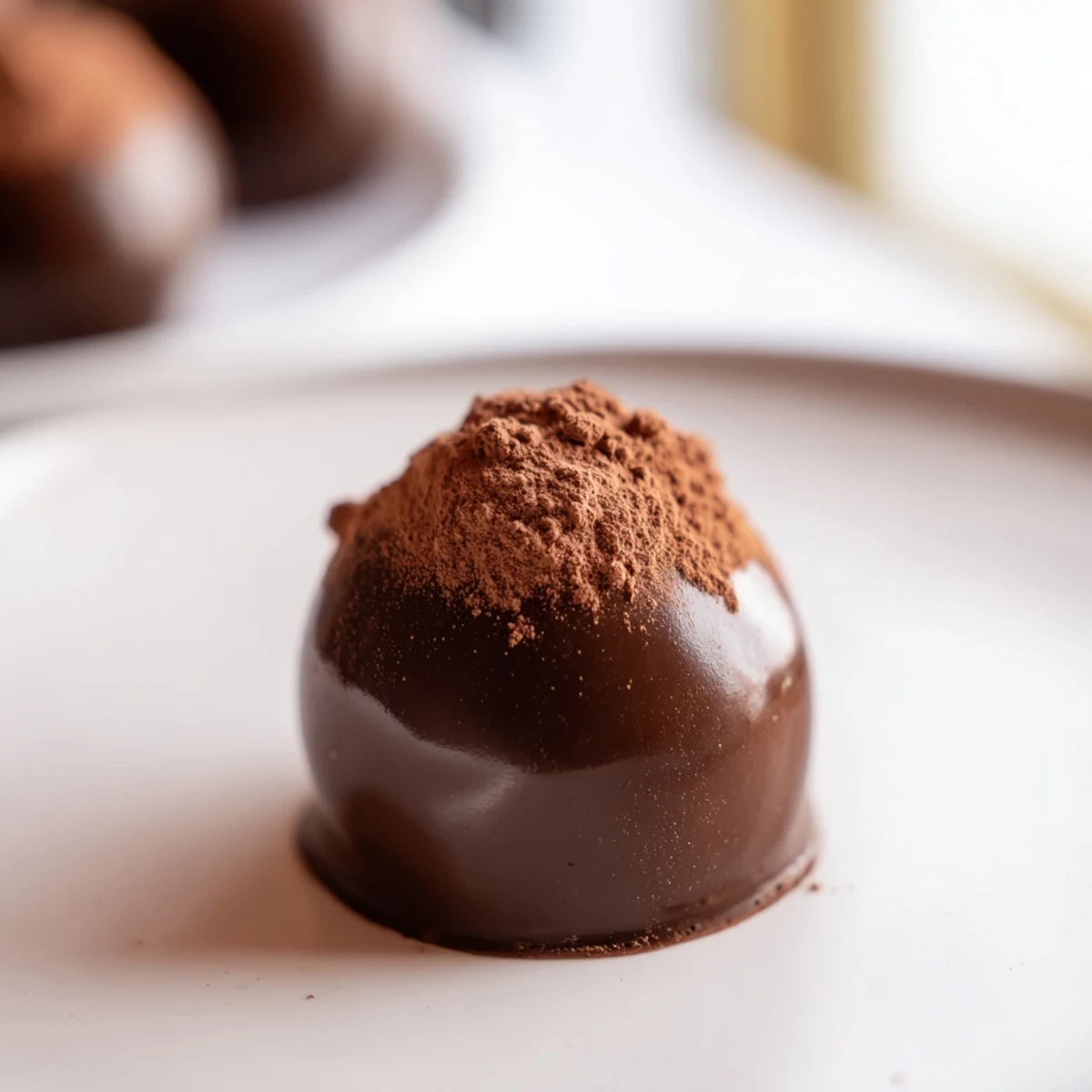 Decadent Irish Cream Truffles displayed on a chilled tray, garnished with chopped nuts and ready to serve.