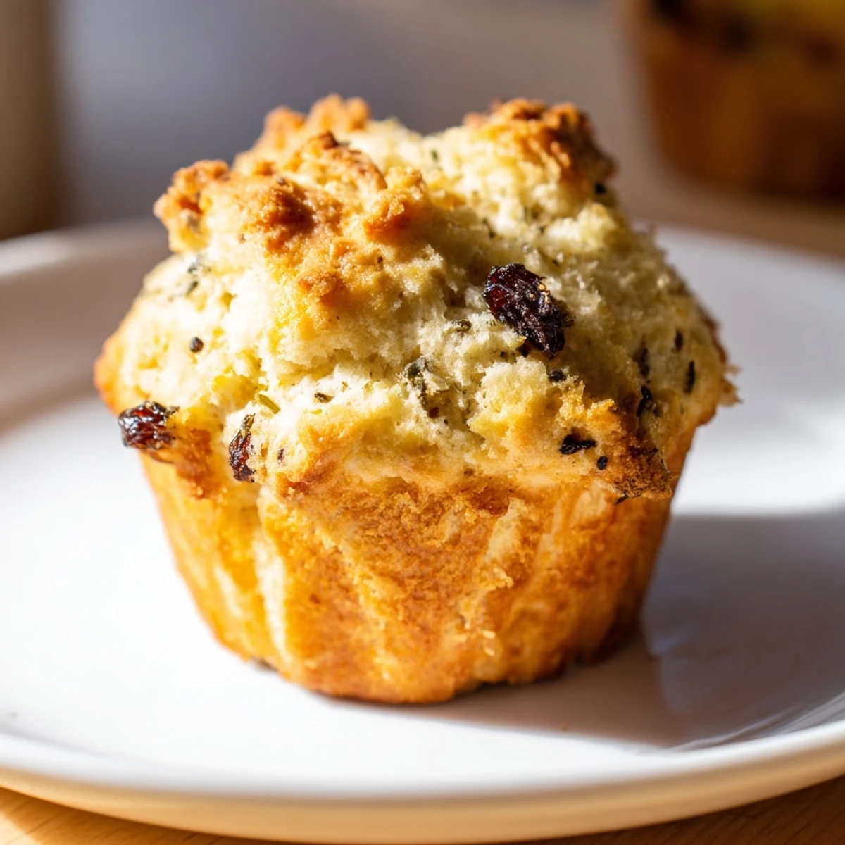 Mini Irish Soda Bread Muffins served warm on a wooden board with Irish butter and jam for spreading.