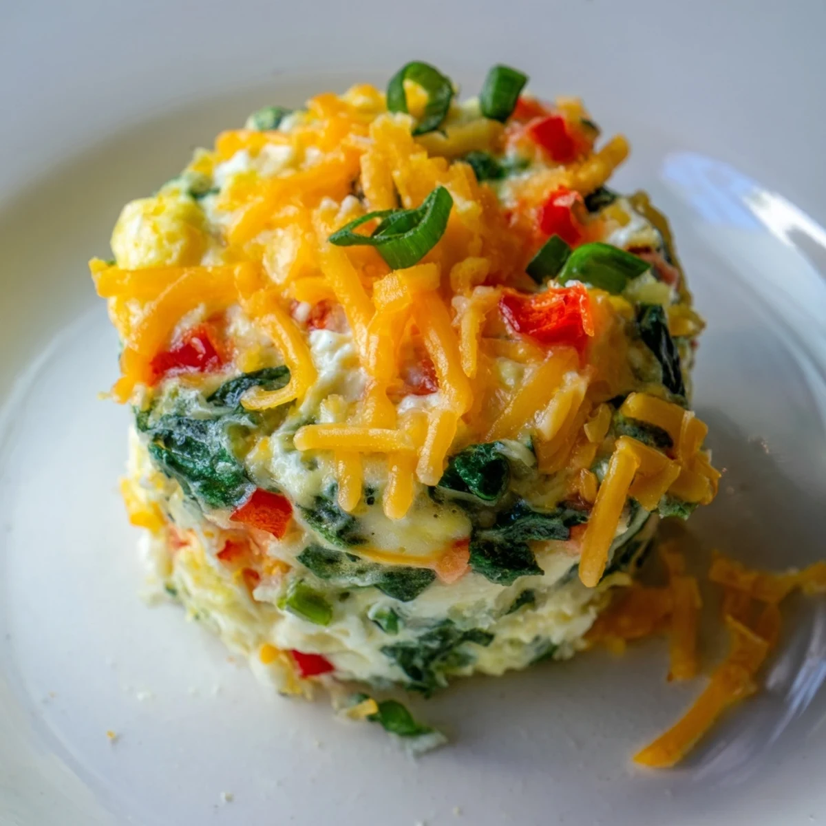 Golden Cottage Cheese Egg Bites sit beside a glass of orange juice and buttered whole grain toast.
