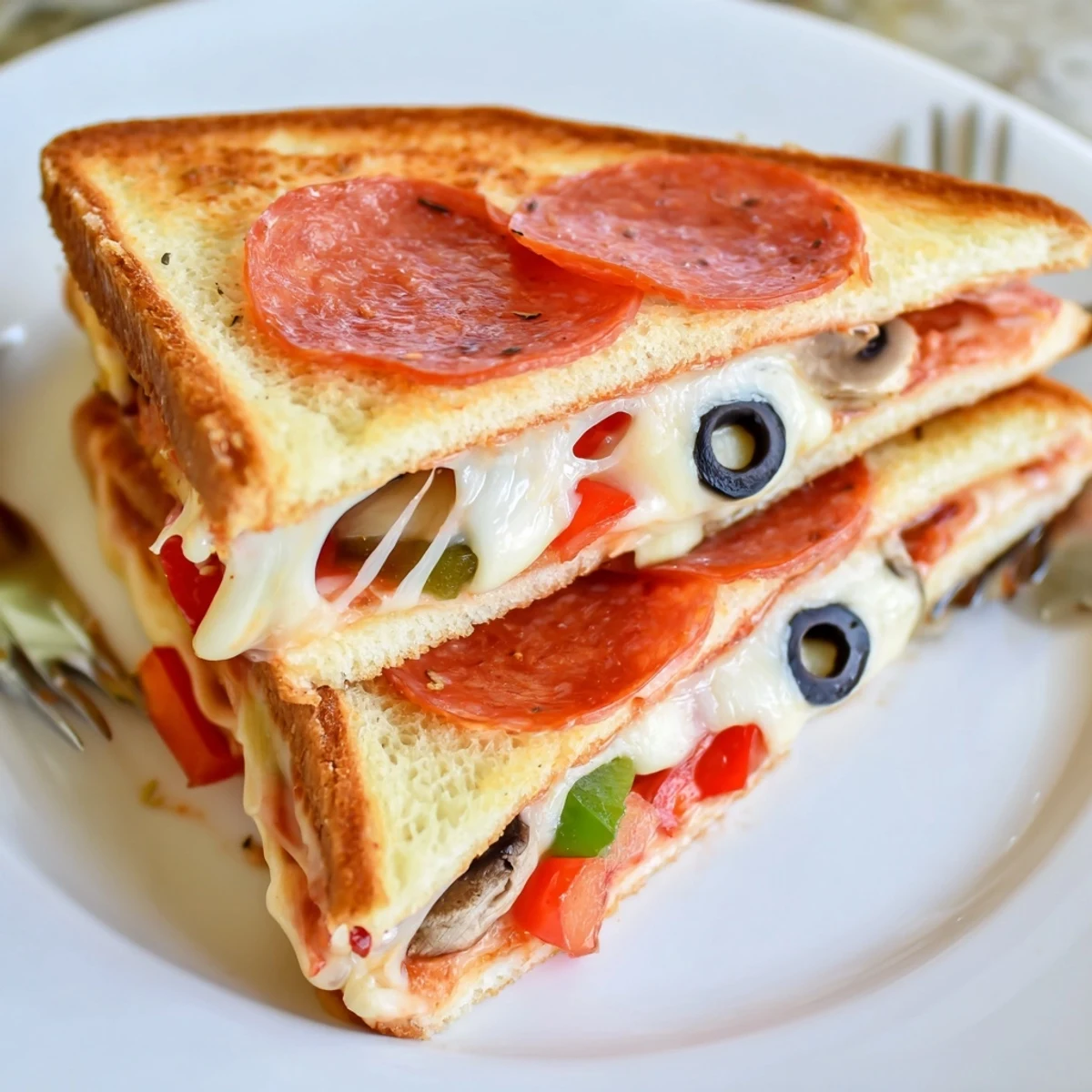 Campfire-ready Pie Iron Pizza Pockets with bubbling cheese and herb aroma.