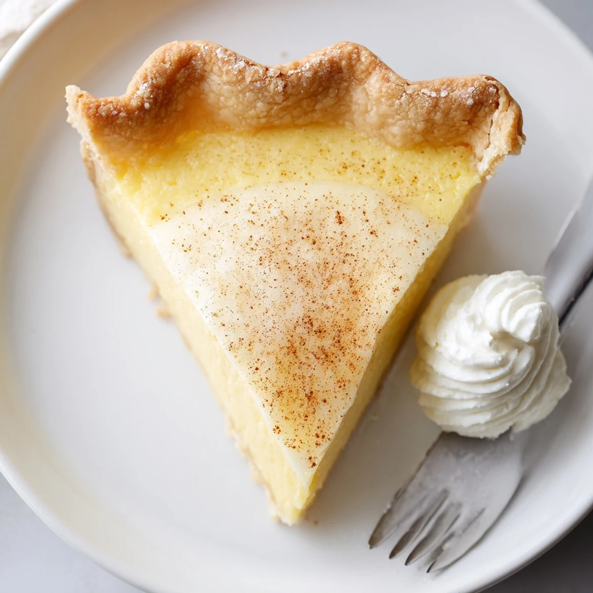 Velvety custard, warm cinnamon aroma on this Christmas Eve Custard Pie With Cinnamon Vanilla