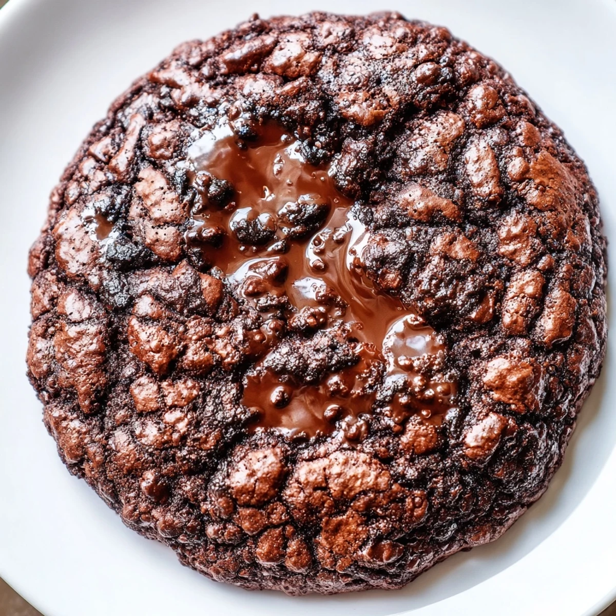 Chewy chocolate espresso cookies stacked on a wooden board with a steaming coffee cup nearby