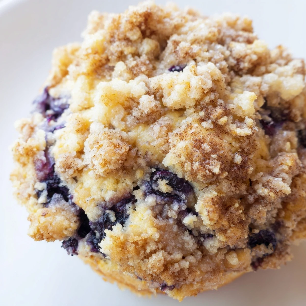 Soft cake-like blueberry muffin cookies bursting with juicy fruit under crumbly streusel topping