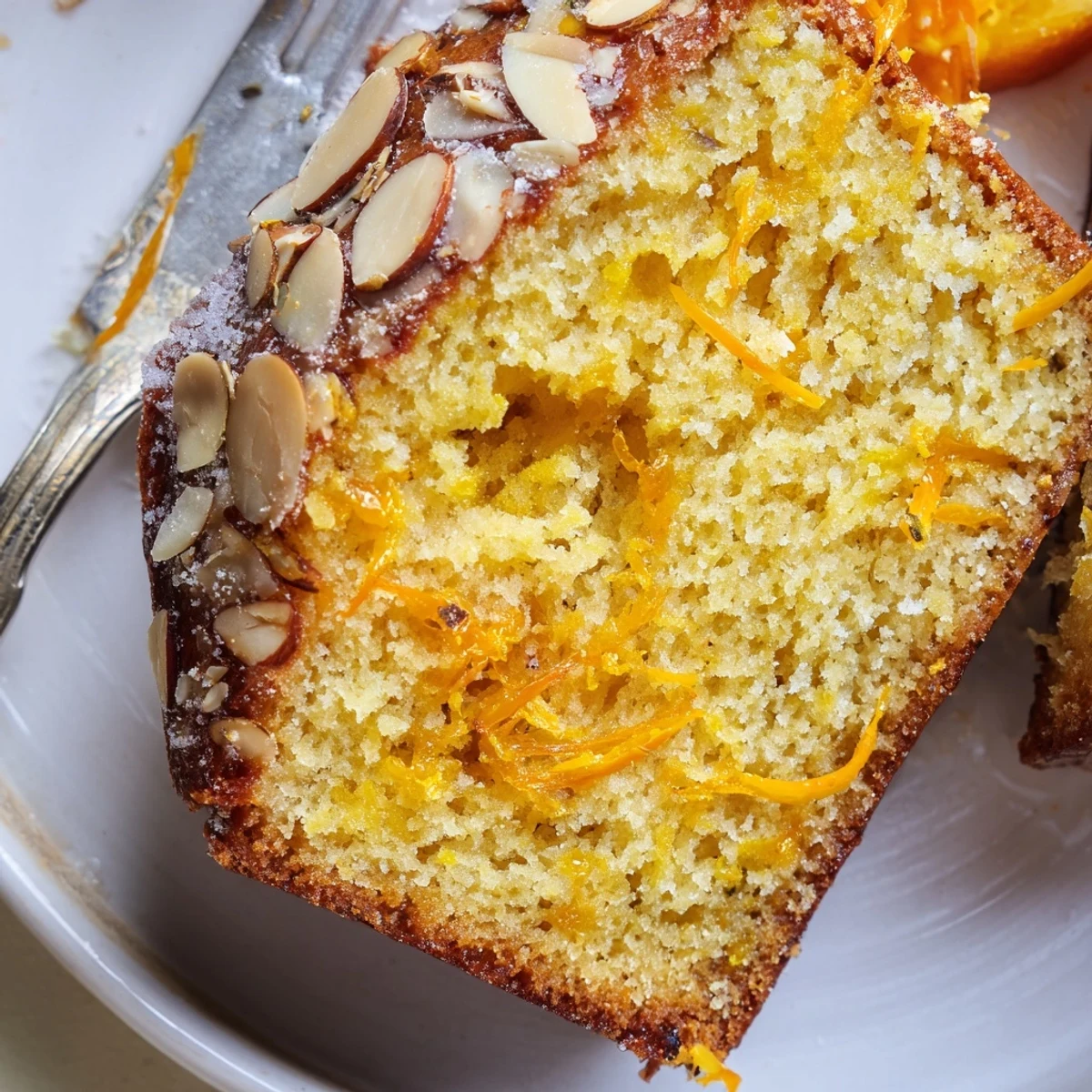 Sliced Gluten Free Orange Cardamom Bread on cooling rack, citrus aroma rising