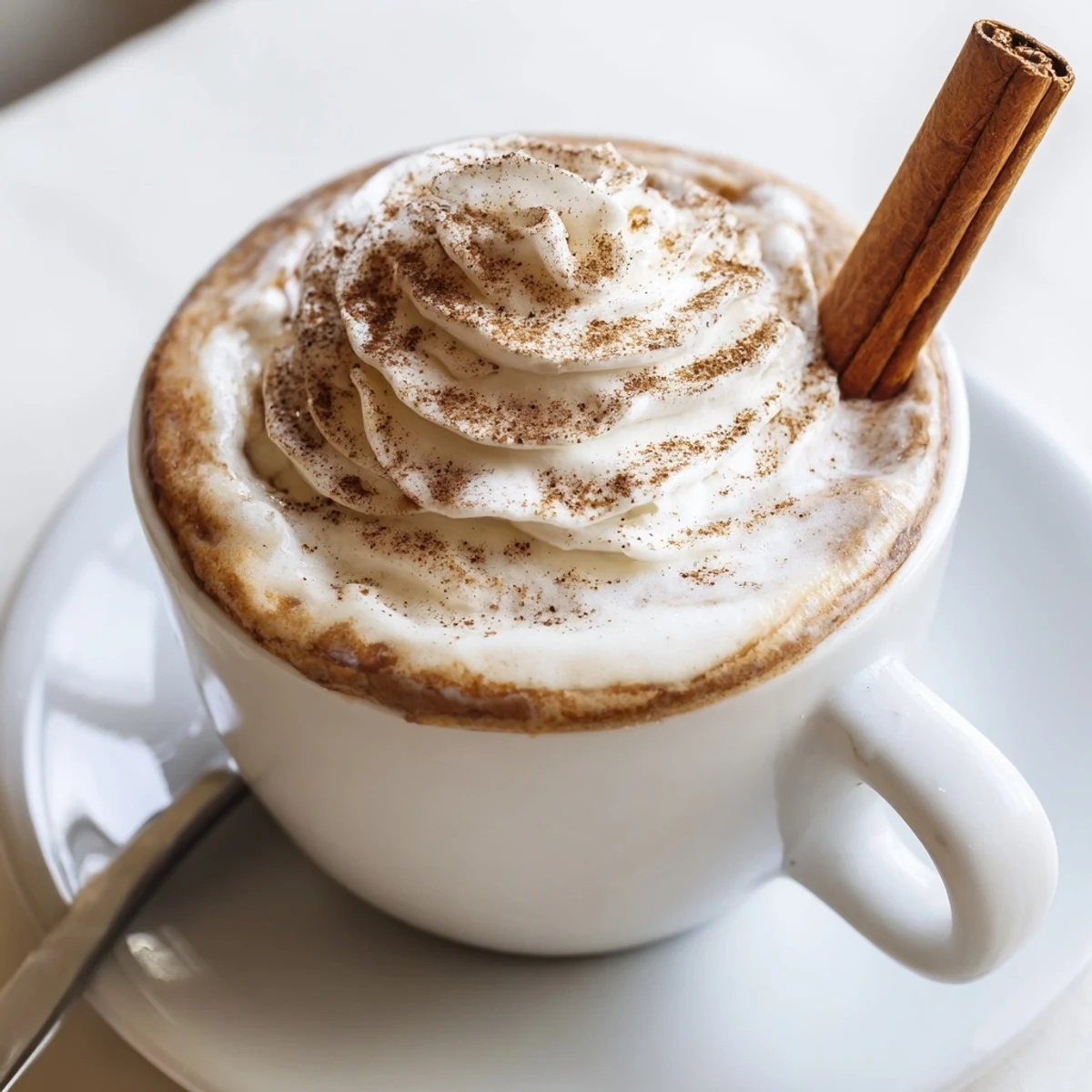 Cozy Winter Lattes served steaming in mugs with cinnamon sticks and gingerbread