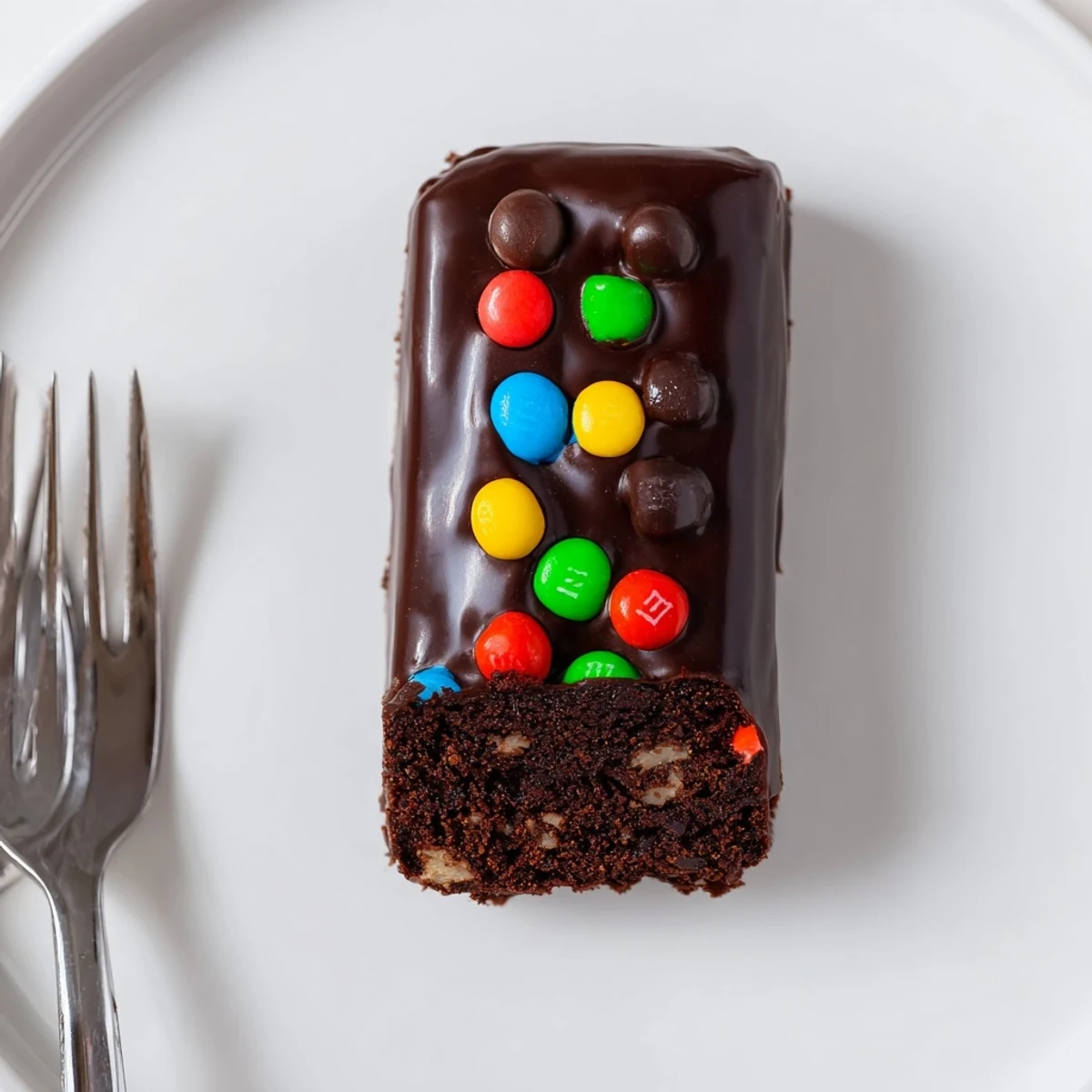 Gourmet Cosmic Brownies Bars with glossy ganache and rainbow candy topping