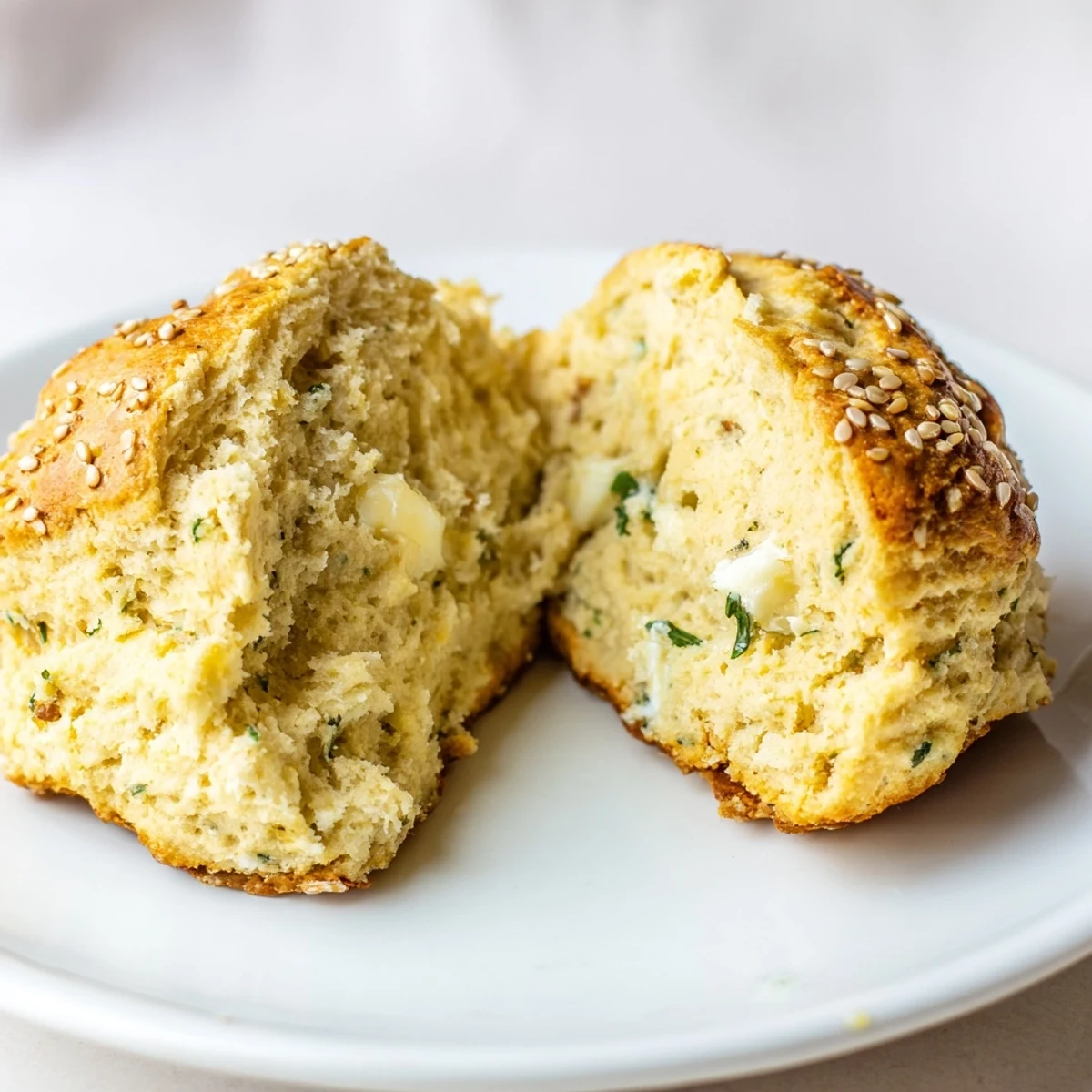 Warm Humous Scones with golden crust, savory hummus aroma, flaky interior
