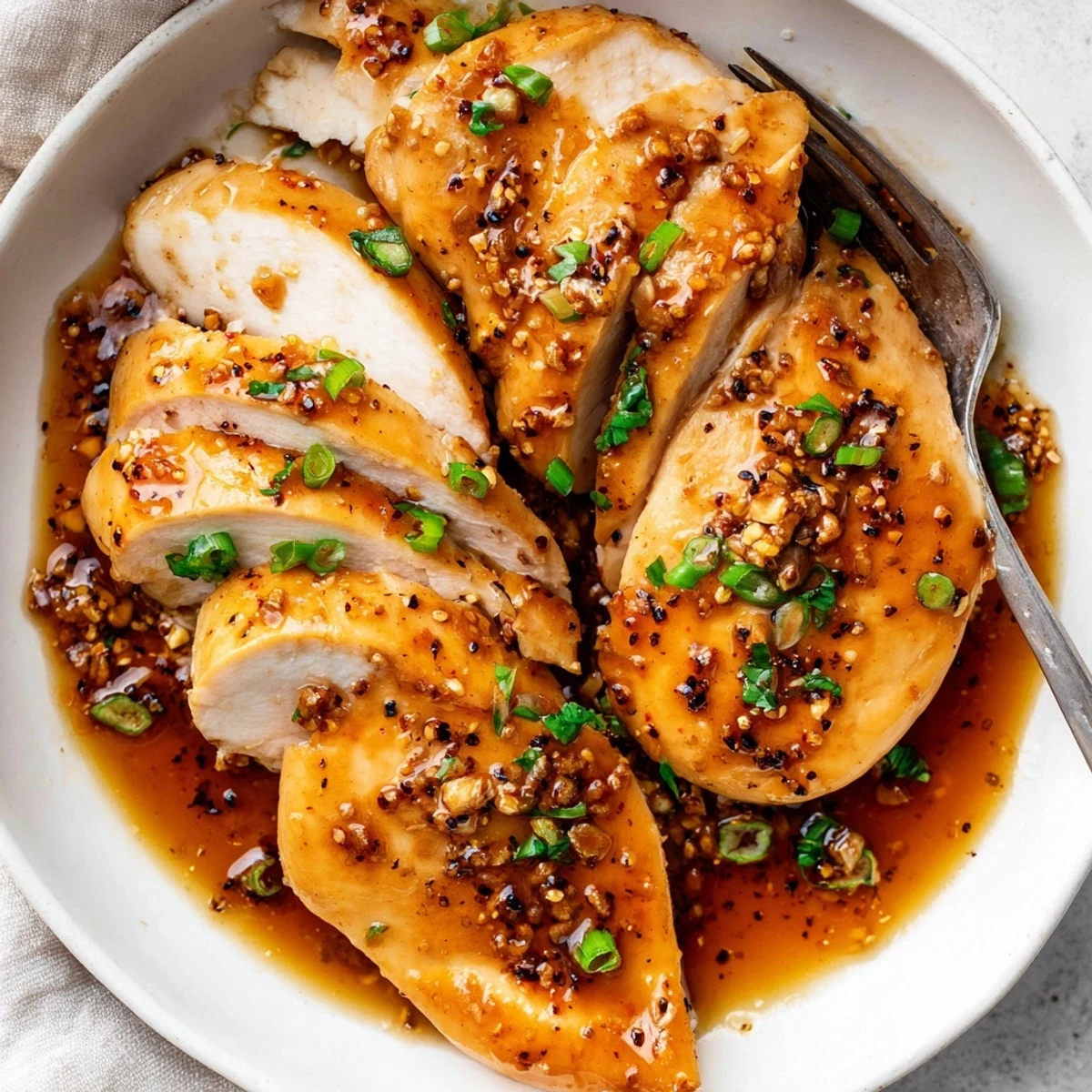 Slow Cooker Brown Sugar Garlic Chicken glazed, tender, steaming over white rice