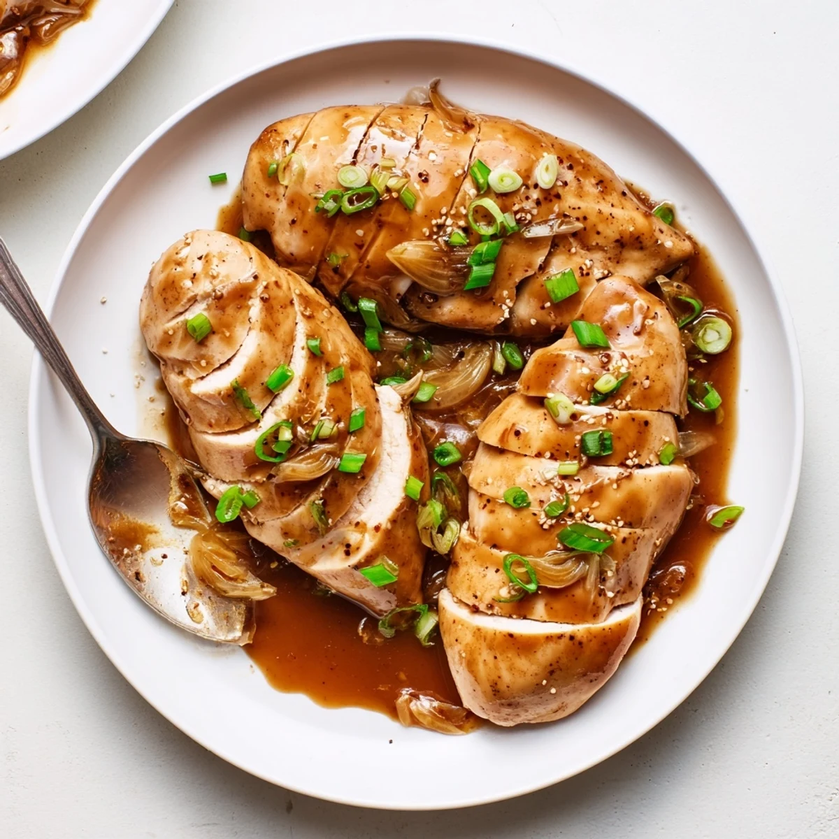 Family-style Slow Cooker Brown Sugar Garlic Chicken slow-cooked, sweet-savory aroma, ready to serve