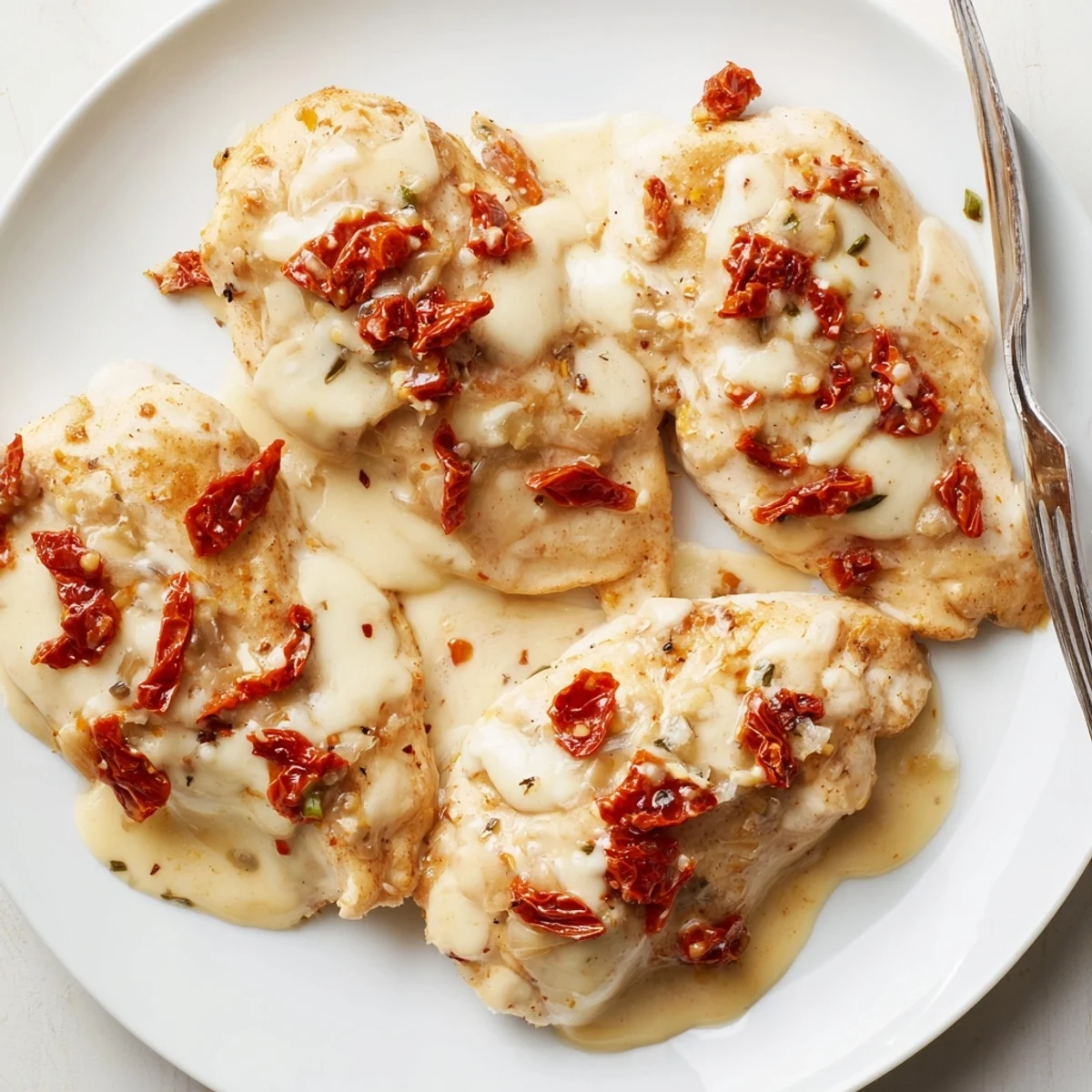 Slow-cooked Dump And Go Crockpot Marry Me Chicken served over buttered pasta