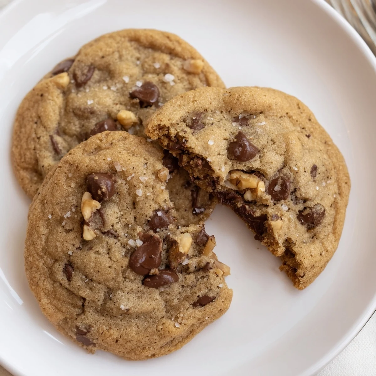 Chocolate Chip Cookies cooling on a wire rack, warm gooey centers