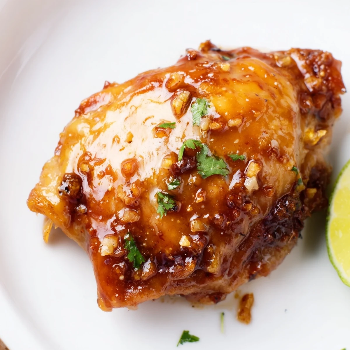 Crispy skin Chipotle Honey Chicken Thighs With Smoked Gouda, smoky sweet glaze.