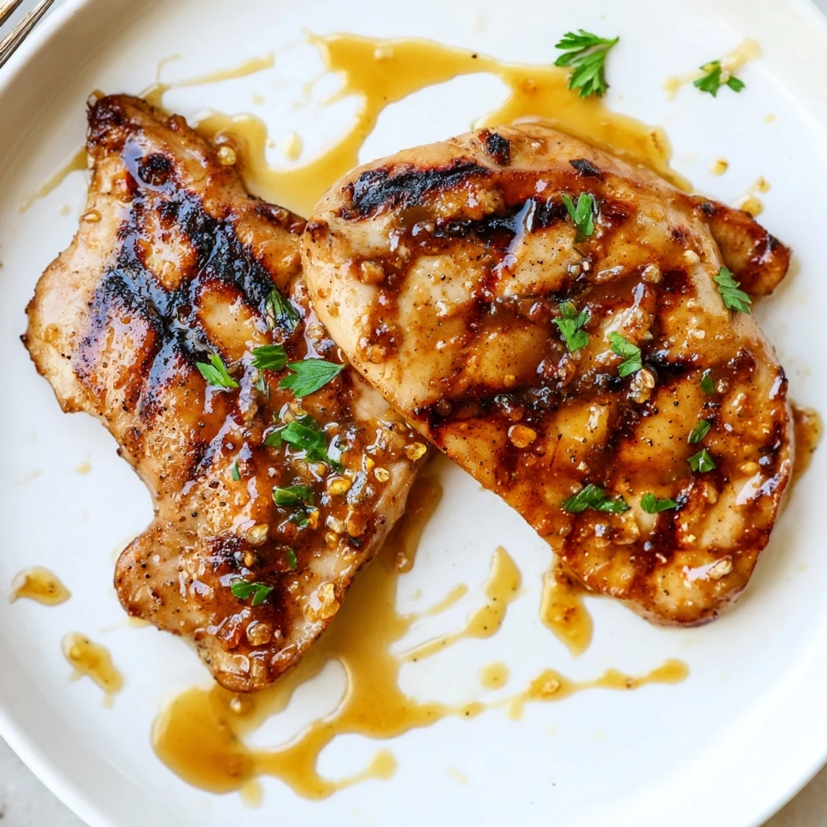 Smoky Grilled Honey Buffalo Chicken Thighs served hot with ranch and celery