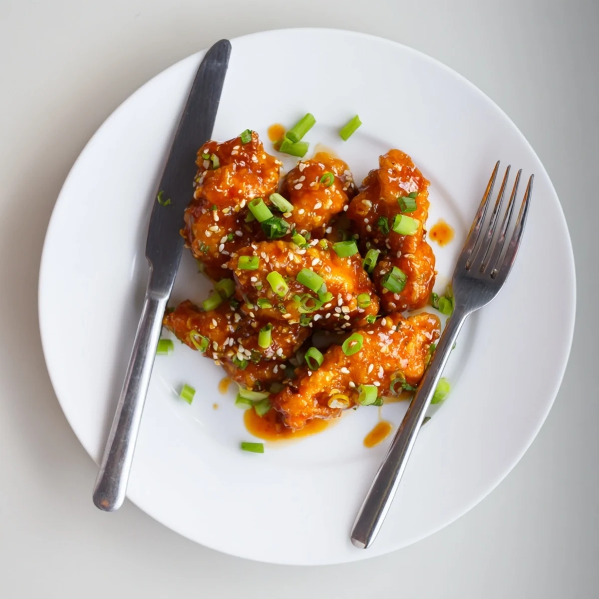 Golden fried Double Crunch Honey Garlic Chicken glazed with sticky sweet honey garlic sauce and garnished with fresh parsley
