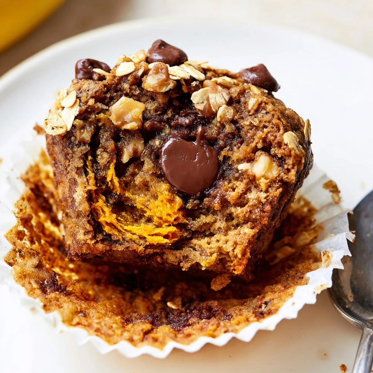 Butternut Squash Banana Muffins cooling on wire rack, golden tops glistening