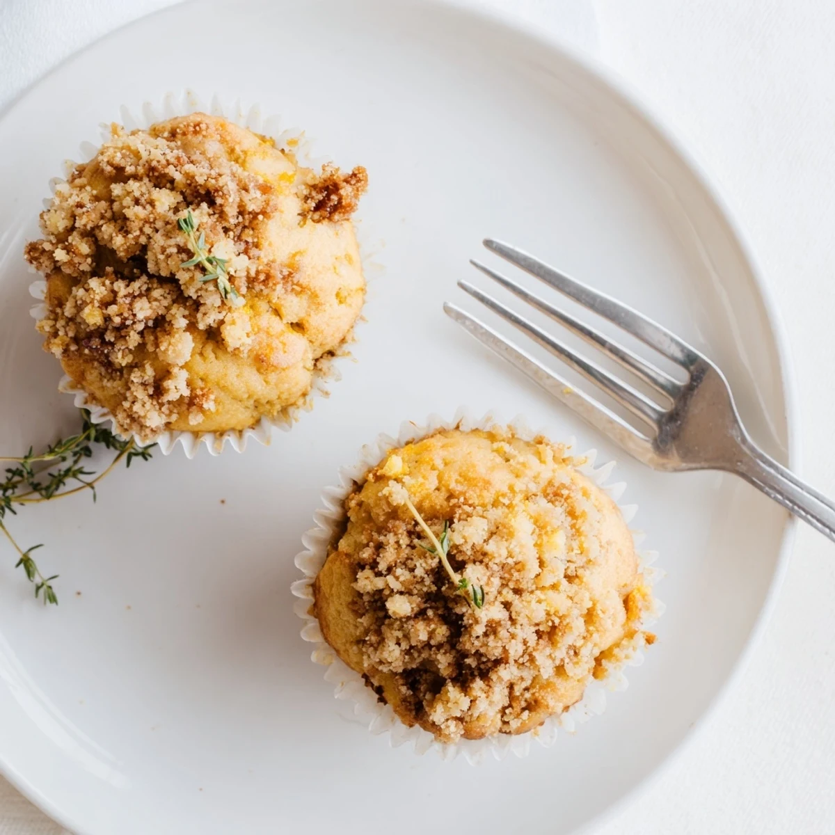 Bursting with citrus zest, these lemon orange honey muffins feature a golden herb crumble