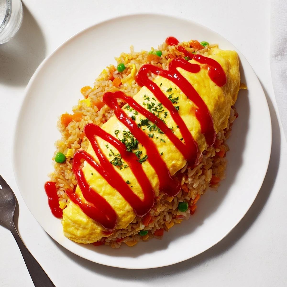 Soft yellow omelette gently draped over seasoned rice in this comforting homemade omurice