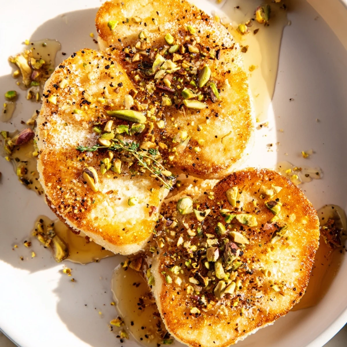 Golden Honey Halloumi cheese drizzled with sweet honey and crunchy toasted nuts.  