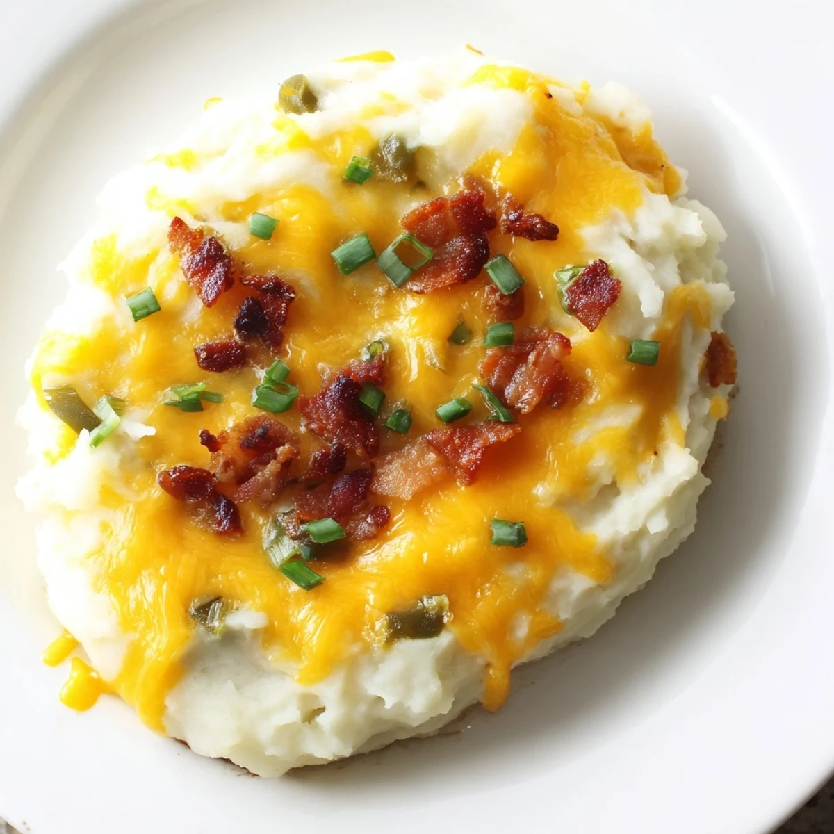 Hearty Jalapeno Popper Twice Baked Potatoes garnished with fresh chives and sliced peppers